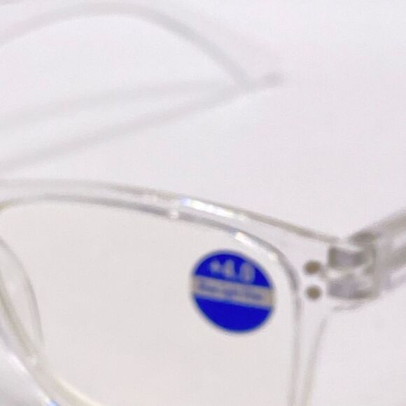 Reading Glasses 4.0 for Readers Bluelight Filter Clear Frame NWT - Picture 9 of 11
